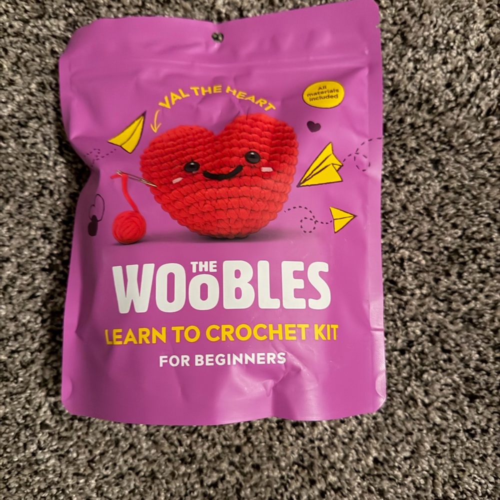 The Woobles Crochet Kit - Val the heart